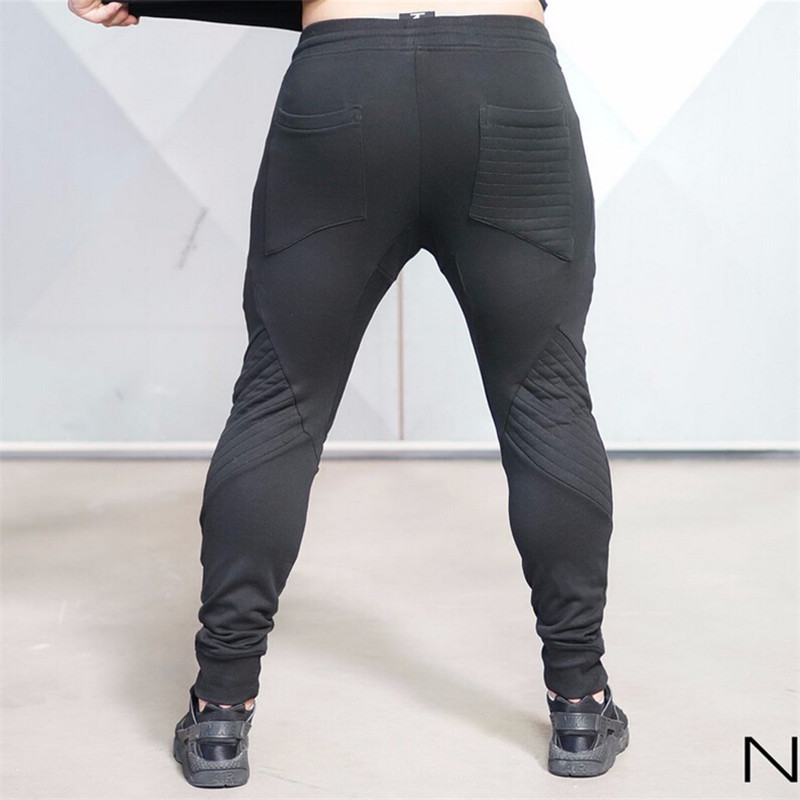 Wholesale- 2016 New Cotton Brand Clothing Men's Jogger Pants Men's Pants Casual Letter Elastic Waist Pants