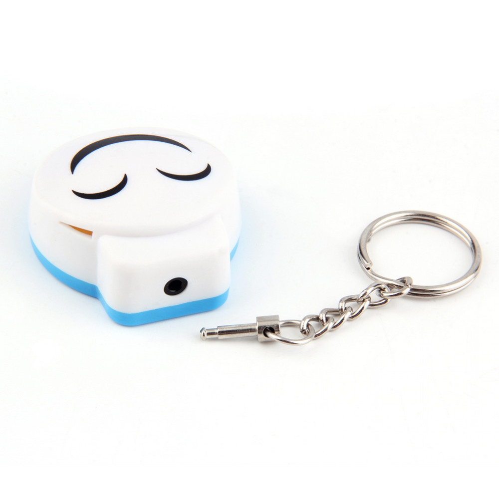 Smile Face Alarm Personal Electronic Panic Alarm Anti-Rape Anti-Attack Alarm Sensor Security Siren Keychain 120dB