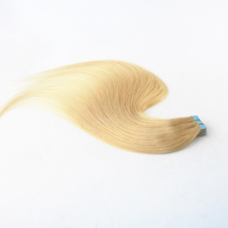 #613 Color High Quality Seamless Virgin Human Hair Skin Weft Tape in Hair Extensions Slik Straight Tape on Extension 100g Per Piece