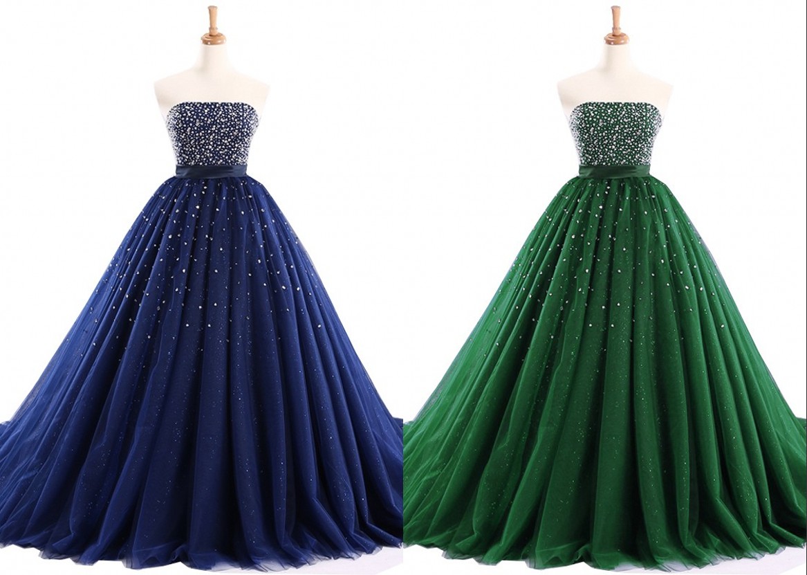 Sparkly Ball Gown Dresses Evening Party Wear Navy Green 2018 Strapless Tulle Sequin Crystals Corset Back Prom Formal Pageant Gown Cheap Long, Light yellow
Sparkly Ball Gown Dresses Evening Party Wear Navy Green 2018 Strapless Tulle Sequin Crystals Corset Back Prom Formal Pageant Gown Cheap Long, Light yellow