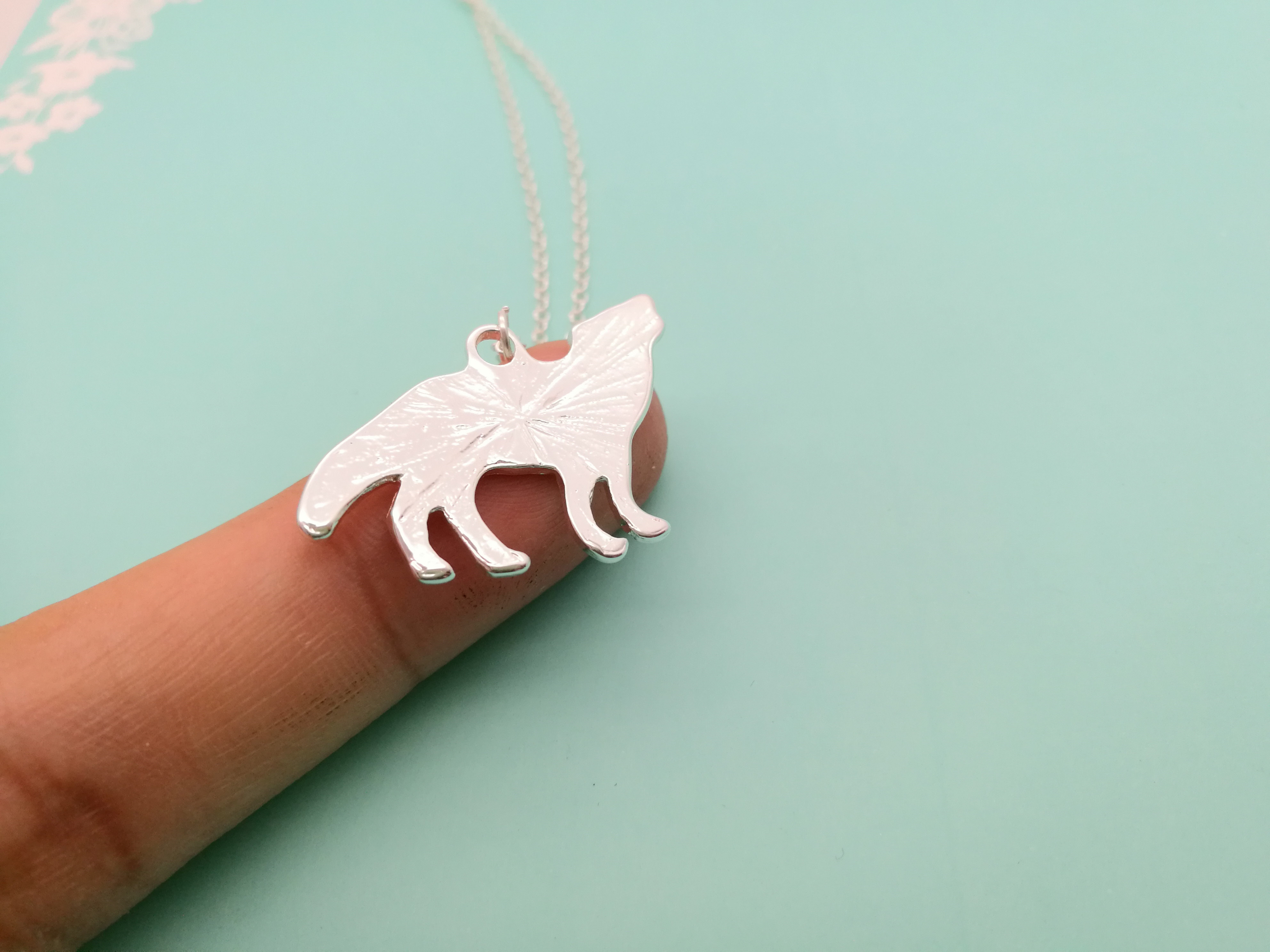 10PCS- N143 Outline Silhouette Totem Howling Wolf Necklace Norse Vikings Teen Wolf Necklaces for Original Animal Dog Jewelry