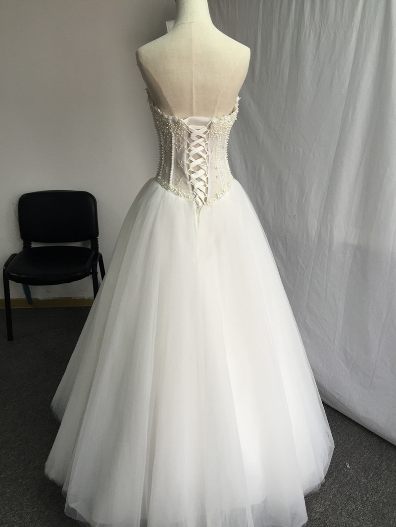 2017 Sexy Princess Pearls Ball Gown Quinceanera Dresses with Beading Tulle Lace Up Sweet 16 Dresses Vestido Debutante Gowns BQ04