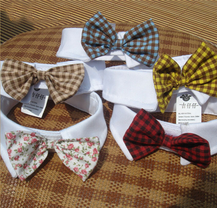 Hot Sales Pet Supplies Red Colors Cats Dog Tie Wedding Accessories Dogs Bowtie Collar Holiday Decoration Christmas Grooming G471