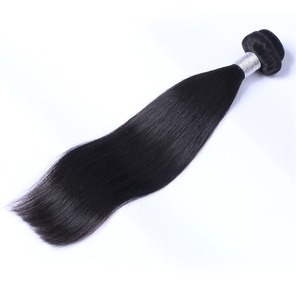 Indian Virgin Human Hair Straight Unprocessed Remy Hair Weaves Double Wefts 100g/Bundle Can be Dyed Bleached Hair Extensions