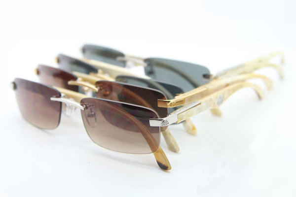 Brand Designer Sunglasses Genuine Natural White Buffalo Horn Glasses Rimless Sunglasses for Men THE ARTIST Fashion Sun Glasses
Brand Designer Sunglasses Genuine Natural White Buffalo Horn Glasses Rimless Sunglasses for Men THE ARTIST Fashion Sun Glasses