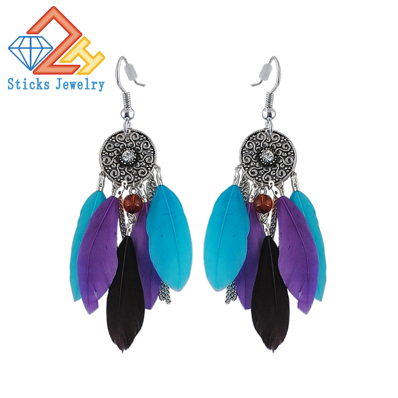 Feather Lady Dangle Earring Charm Bohemia Style Accessories Multi Color Sticks Jewelry
Feather Lady Dangle Earring Charm Bohemia Style Accessories Multi Color Sticks Jewelry