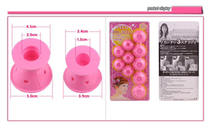 High Quality 10pcs/set Hairstyle Soft Hair Care DIY Peco Roll Hair Style Roller Curler Salon Hair Styling Tools