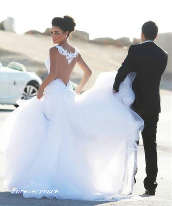 Vintage Sexy Mermaid Long Spaghetti Straps Wedding Dress Lace Bridal Gown With Removeable Train Plus Size Custom Made Vestido De Noiva Longo