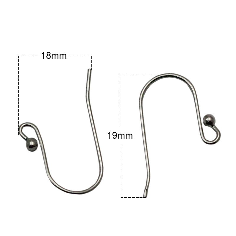 Beadsnice 925 Earring Hooks 21gauge Handmade Sterling Silver Earring Wires with Ball end for DIY Earrings Making ID25417