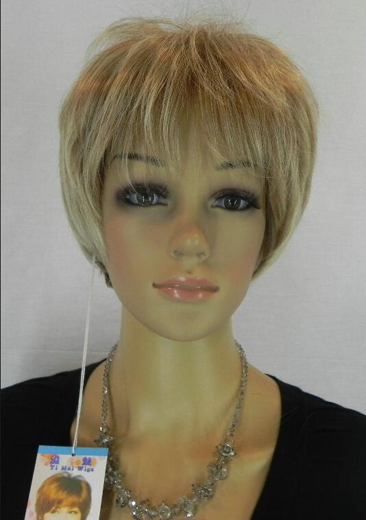 New Vogue Short Blonde Hair Wig For Womens short Straight Blonde wig