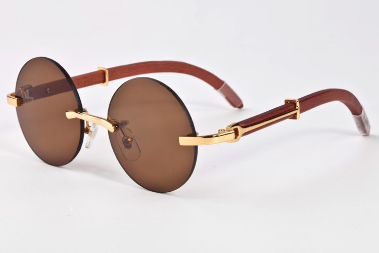 New plain mirror Glasses Rimless Gold With Brown Buffalo Horn Sunglasses Brand designer Round Eyeglasses oculos de sol
New plain mirror Glasses Rimless Gold With Brown Buffalo Horn Sunglasses Brand designer Round Eyeglasses oculos de sol