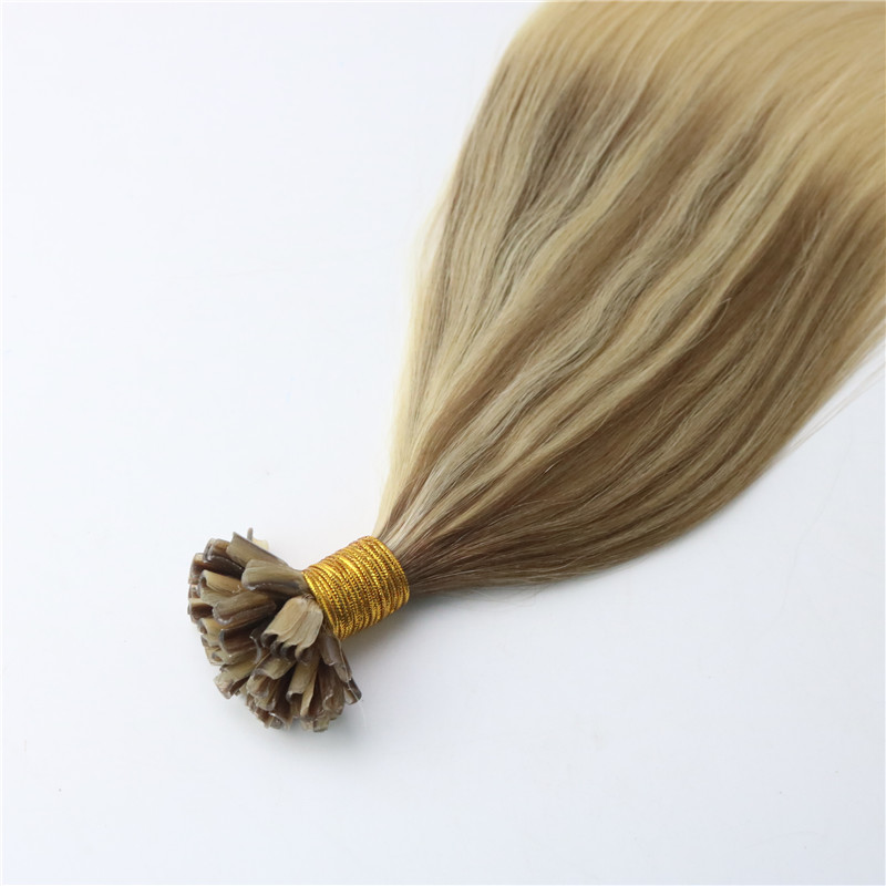 100Strands 100g/set Pre-bonded Remy Human Hair Extension Keratin Nail U tip Hair Extension Balayage Ombre Hair Brown Blonde Highlight