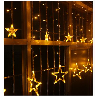 110V/220V Led Strings Flash Star Curtain Lights Lamp Christmas Wedding Bar Shop Outdoor/Indoor Waterproof Home Decorations Lights Lamp