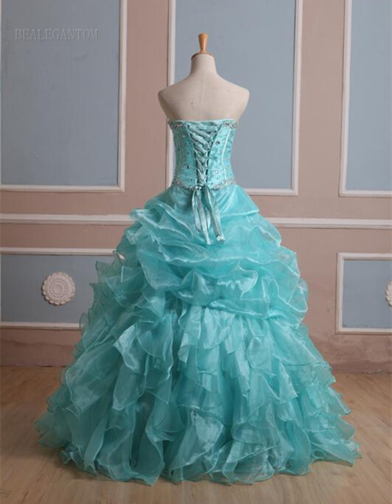Ball Gown Quinceanera Dresses with Beaded Sweet 16 Dress Lace Up Floor Length debutante QC103