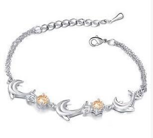 Brand new High-end bracelet dolphin Festival fish shape jewelry FB311 mix order 20 pieces a lot Charm Bracelets