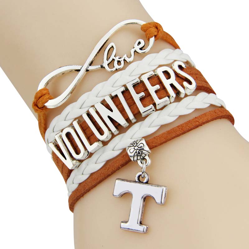 Wholesale-(12 Pieces/Lot) Infinity Love NCAA Tennessee Volunteers Sports Team Bracelet Orange White Custom Sports Bracelet Drop Shipping
Wholesale-(12 Pieces/Lot) Infinity Love NCAA Tennessee Volunteers Sports Team Bracelet Orange White Custom Sports Bracelet Drop Shipping