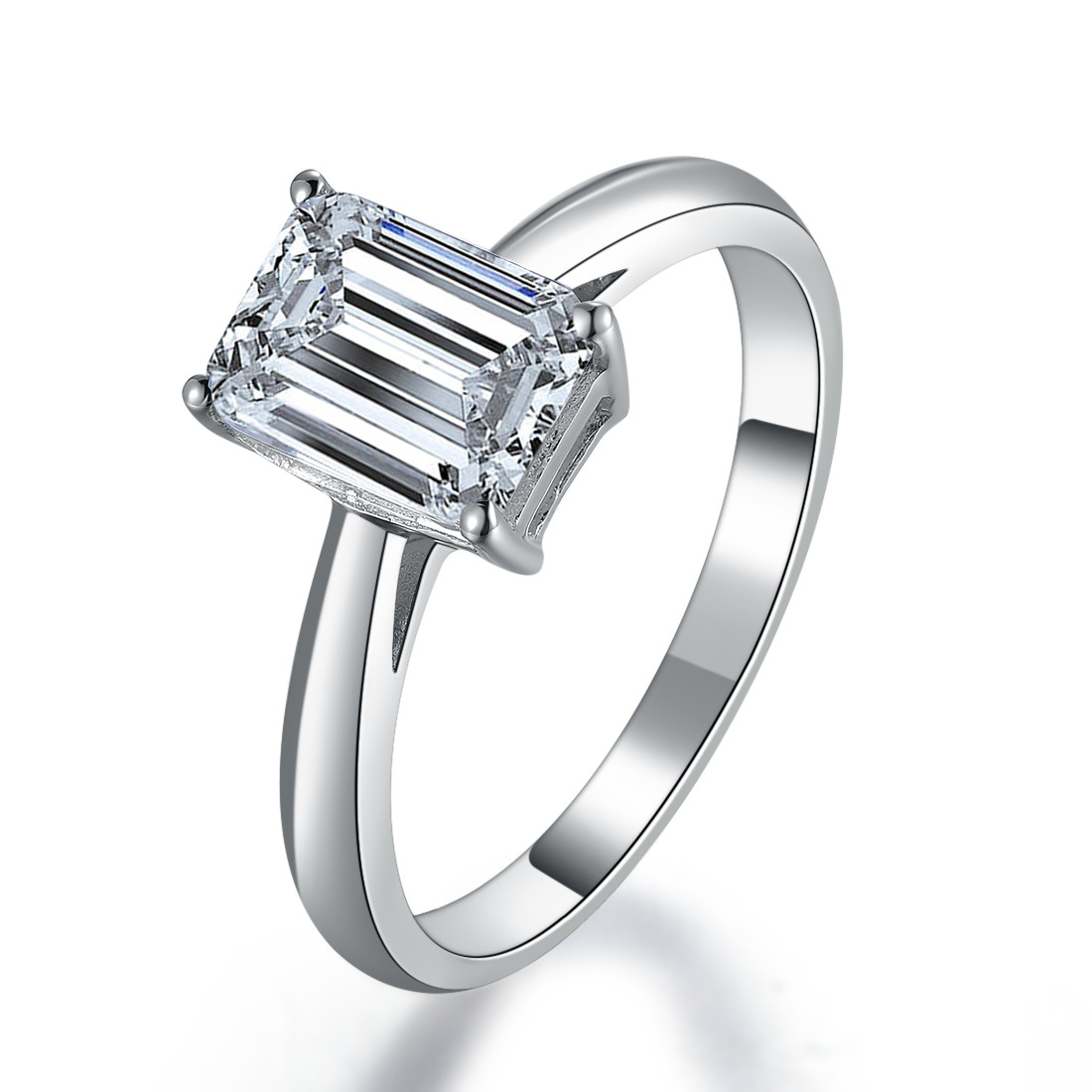 1CT Emerald Engagement Rings NSCD Simulate Diamond Solitaire Ring S925 Silver 18K White Gold Plated with Box
1CT Emerald Engagement Rings NSCD Simulate Diamond Solitaire Ring S925 Silver 18K White Gold Plated with Box