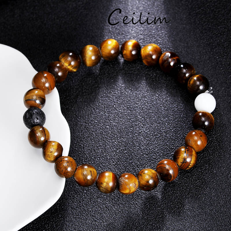 Natural Stone Energy Bracelets for Women - White Turquoise & Tiger Eye Beads with Free Shipping
Natural Stone Energy Bracelets for Women - White Turquoise & Tiger Eye Beads with Free Shipping
