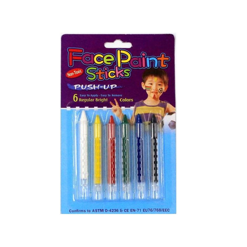6 Colors Face Painting Crayon Pencils Splicing Structure Paint Body Paint Pen Stick For Children Party Makeup ZA2677