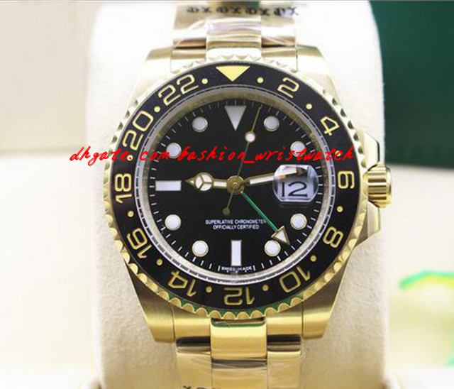 Fashion Luxury Wristwatches New 40mm 18K Yellow Gold Stainless Steel Black Dial 116718 Ceramic Bezel Automatic Mechanical Men Watches, Make waterproof
Fashion Luxury Wristwatches New 40mm 18K Yellow Gold Stainless Steel Black Dial 116718 Ceramic Bezel Automatic Mechanical Men Watches, Make waterproof