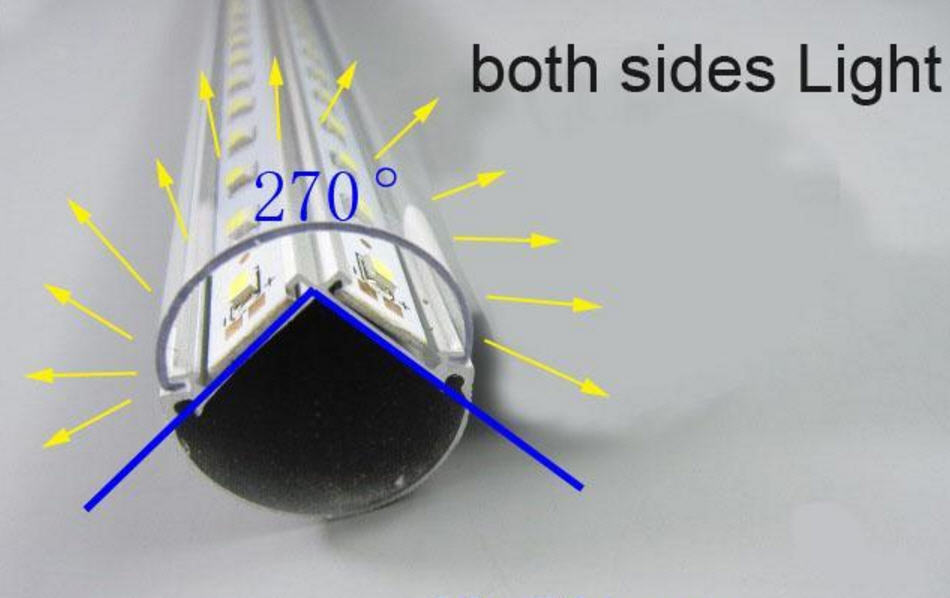 T8 LED Tube 4ft 5ft 6ft 8ft Integrate Cool Door Lighting V Shape LED Light Bar LED Fluorescent Light Rack 100LM/W AC85-265V