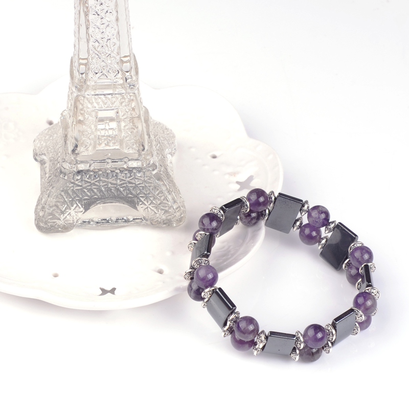 2017 Natural stone bracelet Double crystal bracelet with full pave crystal wrapped bracelets with full crystal