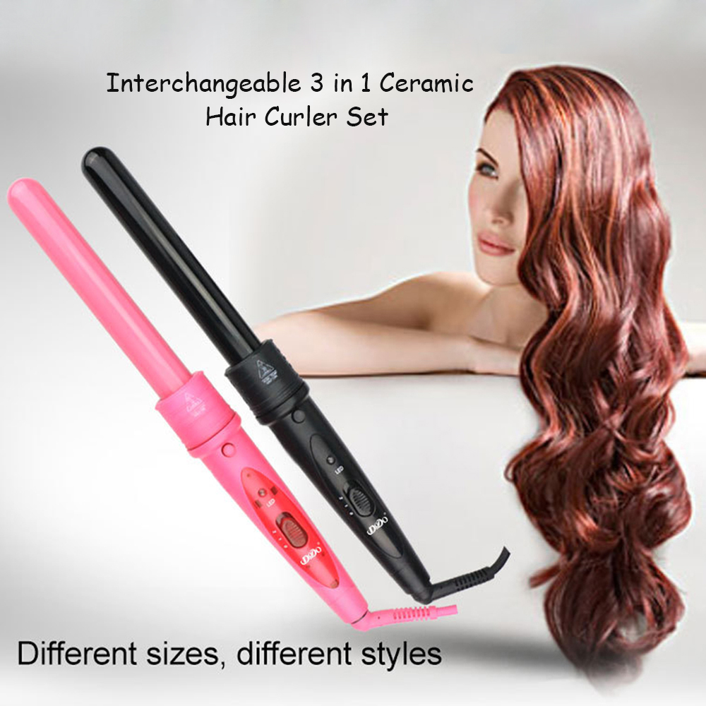 Interchangeable 3 in 1 Hair Curler Set Pro Hair Curling Iron Tourmaline Ceramic Hair Curling Wand Electric Monofunctional Curler US EU Plug
Interchangeable 3 in 1 Hair Curler Set Pro Hair Curling Iron Tourmaline Ceramic Hair Curling Wand Electric Monofunctional Curler US EU Plug