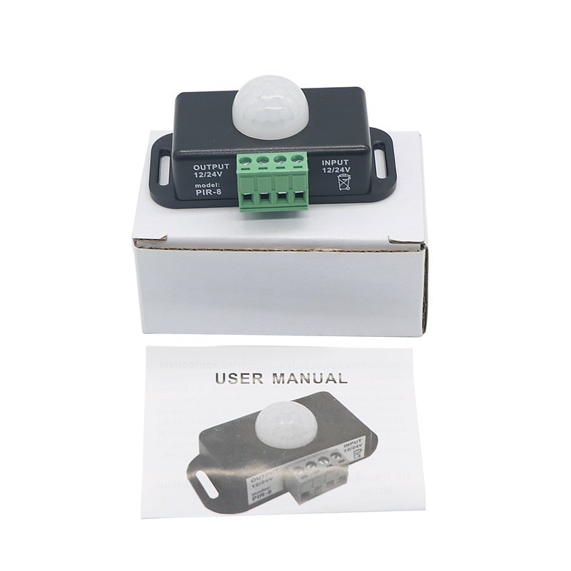 DC 12V 24V 6A Automatic Adjust PIR Motion Sensor Switch IR Infrared Detector Light Switch Module for LED Strip Light Lamp