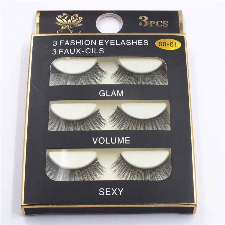 3D False Eyelash Fashion 3 Pairs Handmade hair Lashes Thick Fake Faux Eyelashes Makeup Beauty Black Box
3D False Eyelash Fashion 3 Pairs Handmade hair Lashes Thick Fake Faux Eyelashes Makeup Beauty Black Box