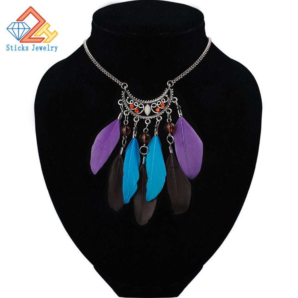 Sticks Jewelry Fashion Bohemia Style Trendy Necklace Vintage Hollow Out Moon Shape Feather Rhinestone Statement Necklace Women
Sticks Jewelry Fashion Bohemia Style Trendy Necklace Vintage Hollow Out Moon Shape Feather Rhinestone Statement Necklace Women