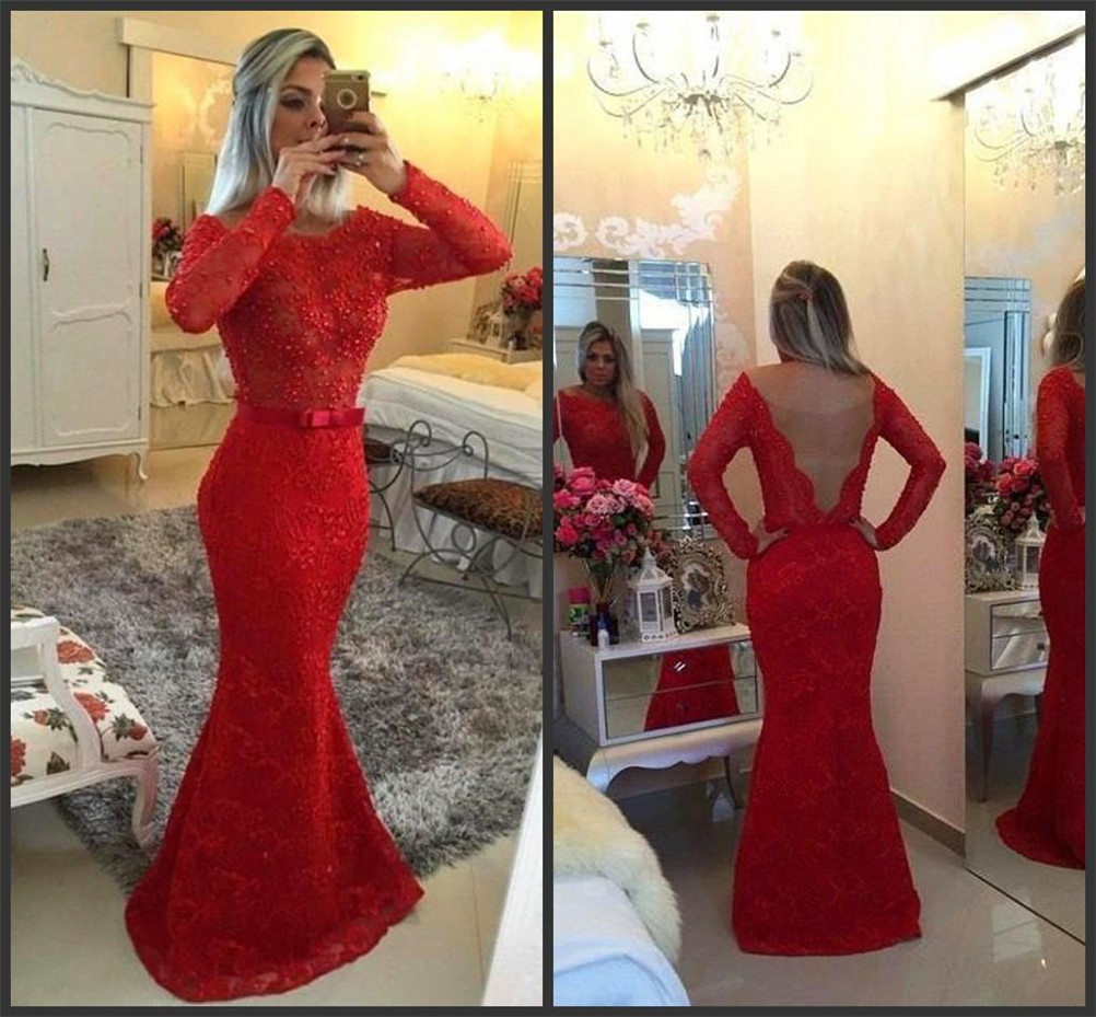 Glamorous Jewel Mermaid Red Prom Dress Long Sleeve With Beading Pearls Beading Evening Dress vestido de festa formatura, Fuchsia
Glamorous Jewel Mermaid Red Prom Dress Long Sleeve With Beading Pearls Beading Evening Dress vestido de festa formatura, Fuchsia