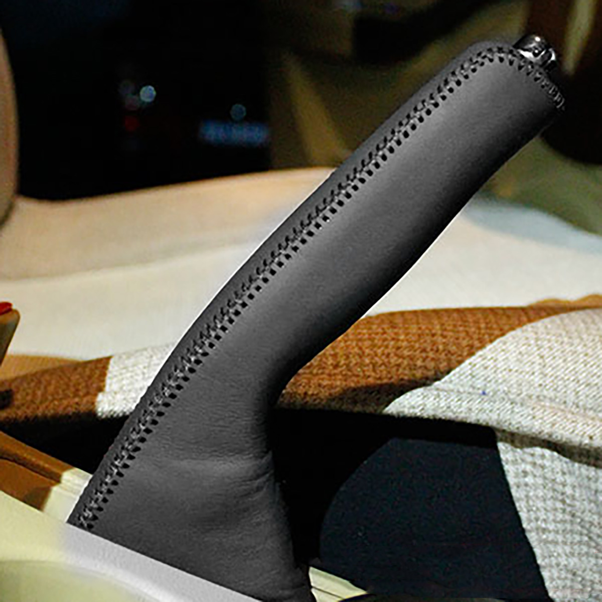 For Mazda 3 2008-2010 Handbrake Cover Genuine leather Handbrake lever cover Auto interior decoration DIY Handbrake sleeve protection