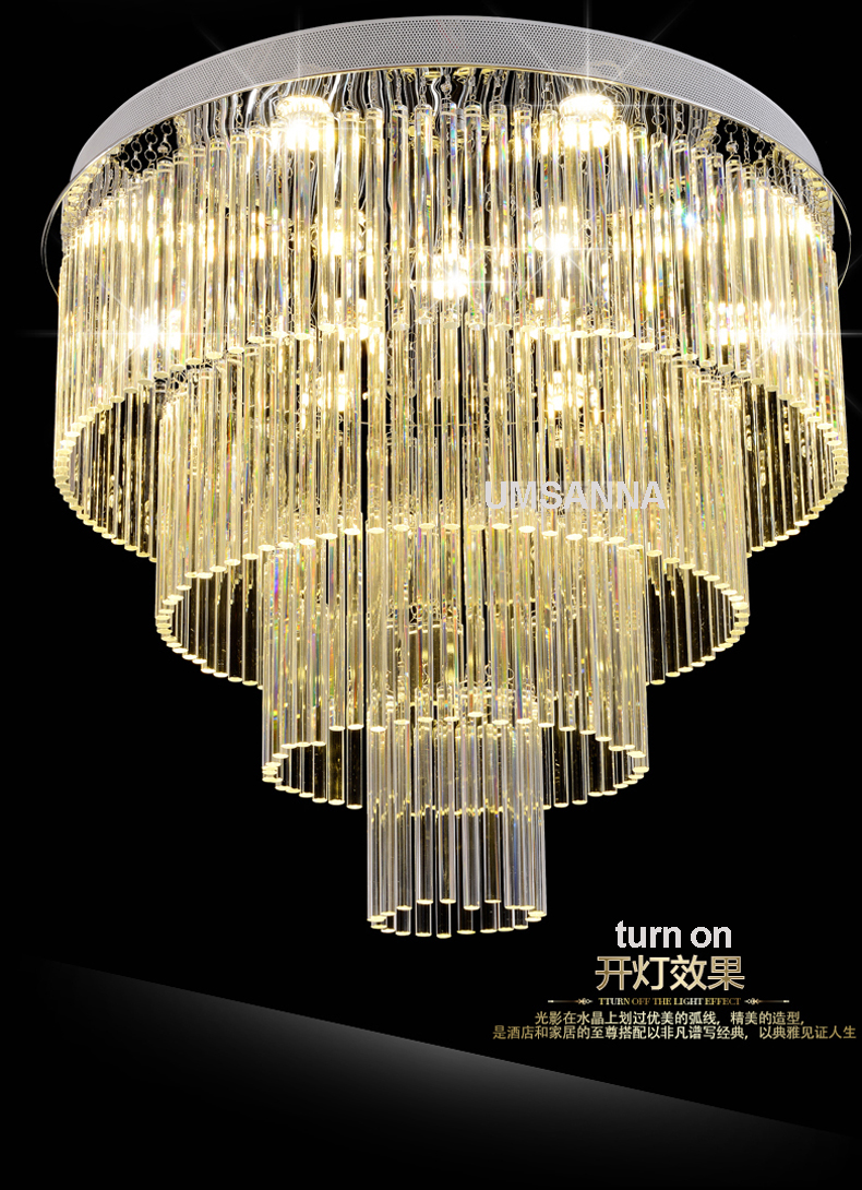 American K9 Crystal Chandeliers LED Modern Chandelier Lights Fixture Multi Circles Home Indoor Lighting Hotel Hall Lobby Parlor Crystal Drop Light