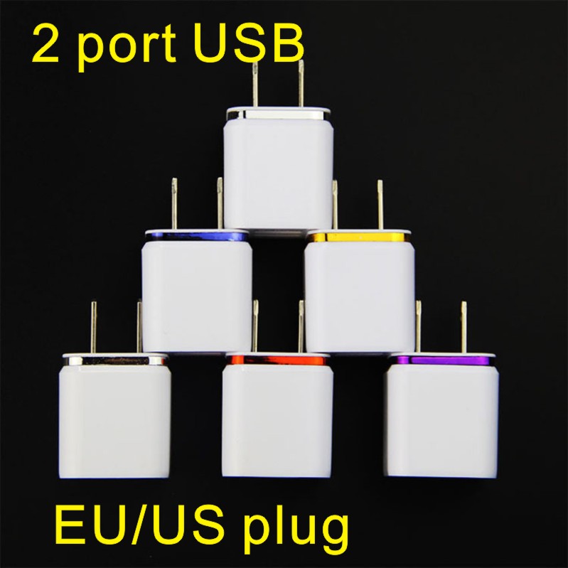 Metal Dual USB wall Charging US EU Plug 2.1A AC Power Adapter Charger Plug 2 port от DHgate WW