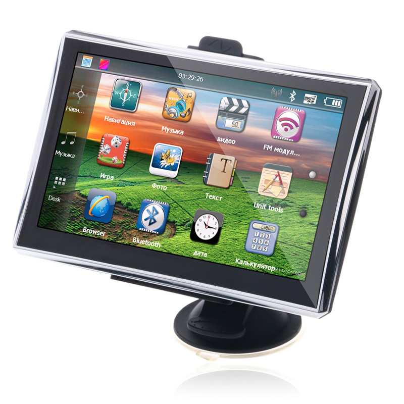HD 7 inch Bluetooth Truck GPS Navigator Truck GPS Navigation AVIN FM WinCE 6.0 800MHZ RAM 256MB 8GB 3D Maps