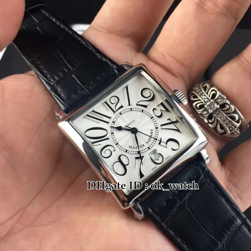 NEW Master Square 6002 M QZ V Automatic Mens watch 40mm White dial Silver case black Leather strap Square Gents soprt watches
NEW Master Square 6002 M QZ V Automatic Mens watch 40mm White dial Silver case black Leather strap Square Gents soprt watches