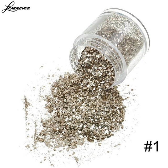 10ml Fashion Nail Powder Glitter Nail Art Champagne Gold Brown Nail Art Glitter Powder Sequins Powder Decoration Pigment