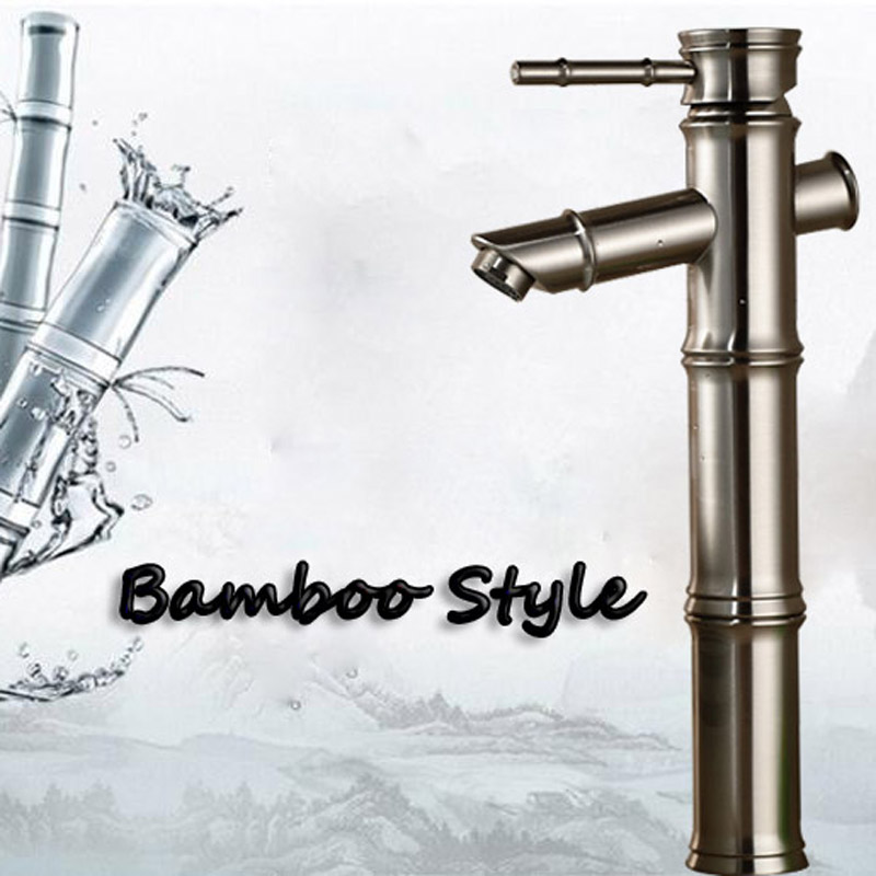 Wholesale And Retail Brushed Nickel Bathroom Faucet Bamboo Style Sinlge Handle Hole Vessel Sink Mixer Tap Deck Mounted
Wholesale And Retail Brushed Nickel Bathroom Faucet Bamboo Style Sinlge Handle Hole Vessel Sink Mixer Tap Deck Mounted