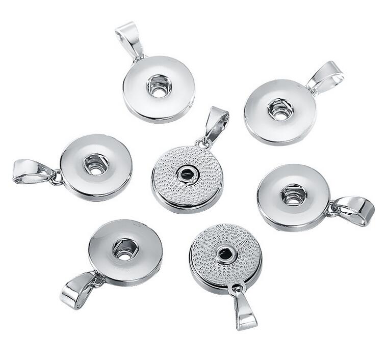 20pcs/lot 18mm sliver Noosa Ginger Snap Base Interchangeable Accessories for Jewelry Snap Button Base DIY Jewelry Accessory Fit Bracelet