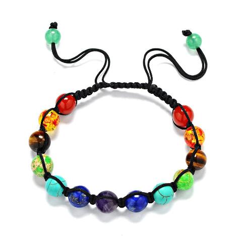 7 Chakra Healing Balance Beads Bracelet Yoga Life Energy Bracelet Lovers Casual Jewelry
