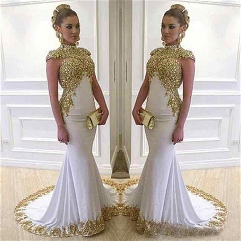 Saudi Arabia Vestido Gold Applique Beads Shiny Mermaid Evening Dresses High Neck Cap Sleeve White Dubai Long Prom Gowns, Lavender
Saudi Arabia Vestido Gold Applique Beads Shiny Mermaid Evening Dresses High Neck Cap Sleeve White Dubai Long Prom Gowns, Lavender