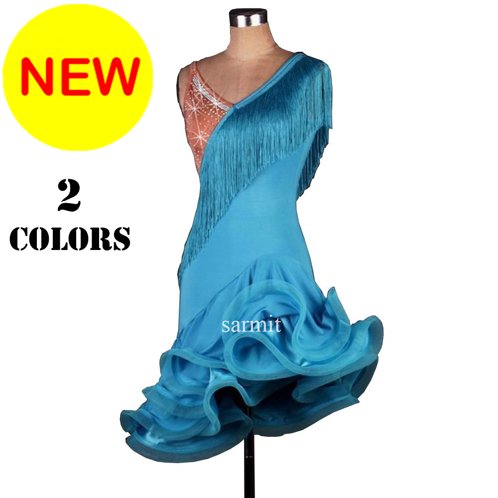 Latin Dance Dress Women Samba Dance Costumes Tango Salsa Dress Samba Costume 2 Choices D0367 Sleeveless Tassels, Ocean blue
Latin Dance Dress Women Samba Dance Costumes Tango Salsa Dress Samba Costume 2 Choices D0367 Sleeveless Tassels, Ocean blue