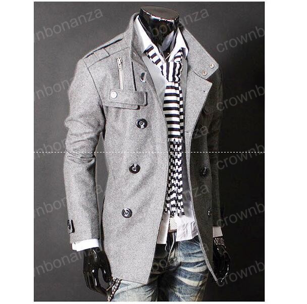 Fashion Stylish Men's Trench Coat, Winter Jacket ,mens mid-long slim Double Breasted Coat ,Overcoat woolen Outerwear M-XXXL NEW ARRIVE!hight
