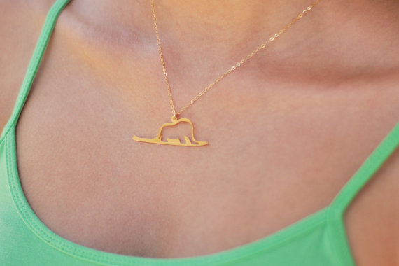 10PCS Hollow Outline Le Petit Little Prince Necklace Animal Good Lucky Origami Elephant in Snake Necklaces for Birthday