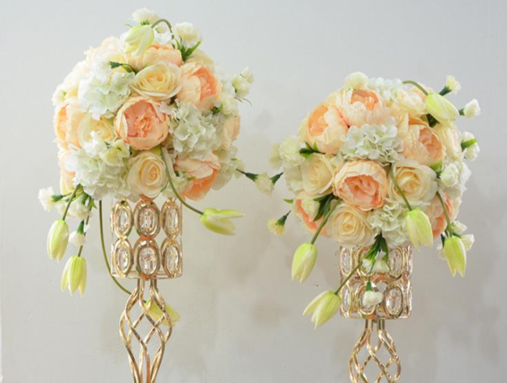 Wedding props gold plated iron flower ware stage background creative home European furnishings WQ17