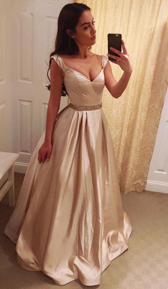 Champagne Satin Long Prom Dresses Sweetheart Tank A-Line Elegant Prom Gowns with Beaded Waist Girls Graduation Dresses vestidos largos, Dark green
Champagne Satin Long Prom Dresses Sweetheart Tank A-Line Elegant Prom Gowns with Beaded Waist Girls Graduation Dresses vestidos largos, Dark green