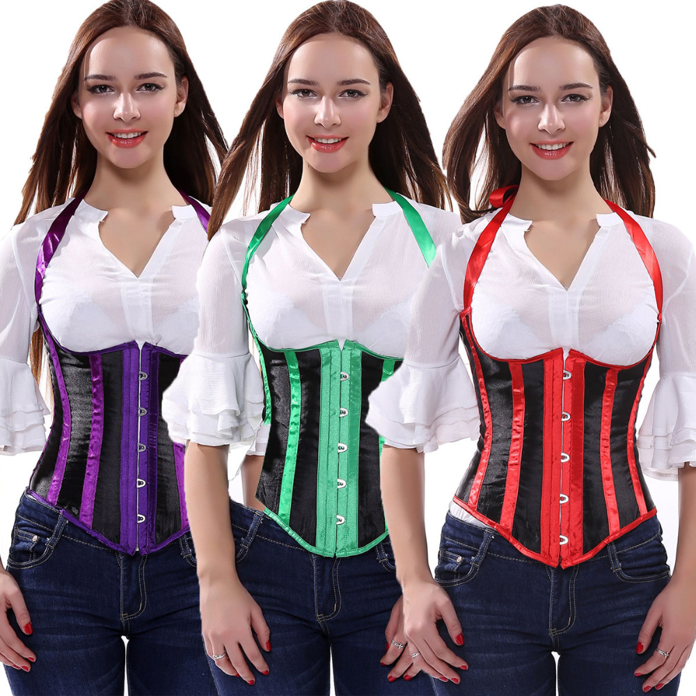 sexy Stripe Underbust Corset Waist Cincher Bodylift Bustier Halter Neck Straps Bodyshaper clothing Plus Size S, White
sexy Stripe Underbust Corset Waist Cincher Bodylift Bustier Halter Neck Straps Bodyshaper clothing Plus Size S, White