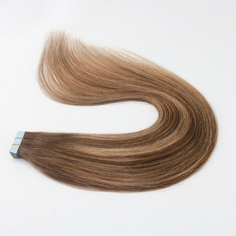 Balayage Color 4/27 Remy Hair Straight High Quality Best Selling PU Tape Hair 100G Per Bundle In Stock