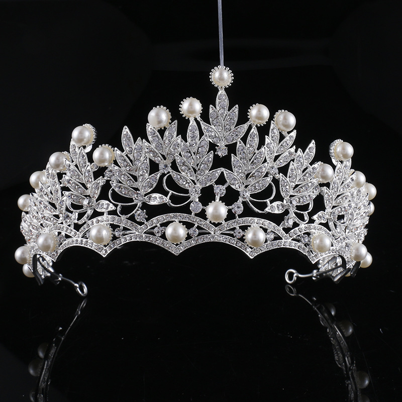 Fashion Tiaras Hairband Crystal Pearl Bridal Crowns For Brides Best Selling Prom Fancy Wedding Hair Jewelry New Headpiece
