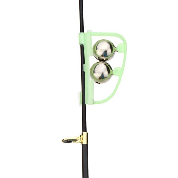 10pc Fishing Accessory Rod Tip Fish Bite Double Alarm Alert Clip Bells Tool for Fishing Tackle Tools night time anglers Glow in the dark